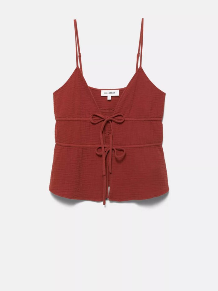 Crepe strappy top